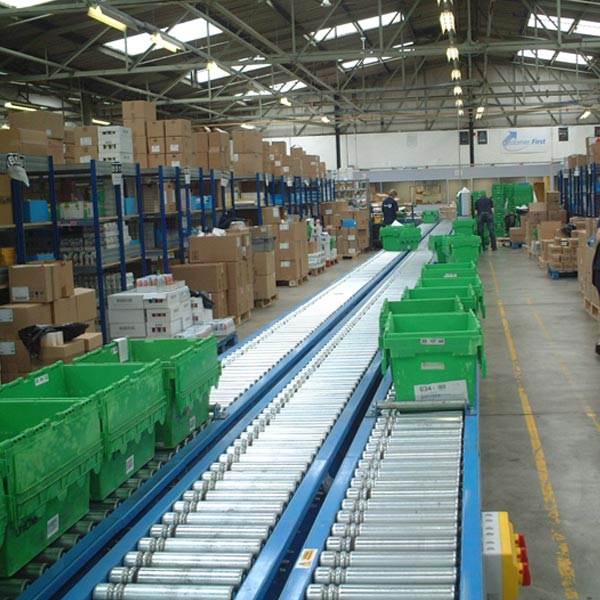 Amber Automation Lineshaft powered roller conveyor Amber Automation Lineshaft powered roller conveyor