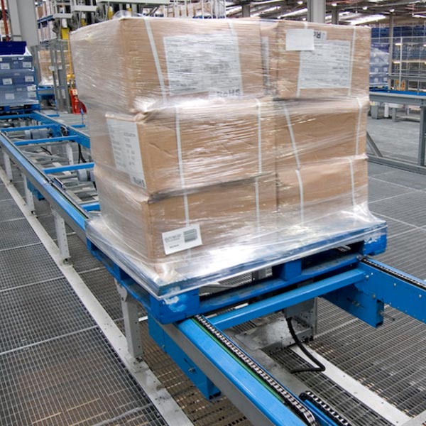 Amber Automation twin chain pallet conveyor Amber Automation twin chain pallet conveyor