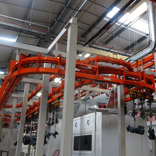 Geared motors on a MCM AT500M power & free conveyor Geared motors on a MCM AT500M power & free conveyor