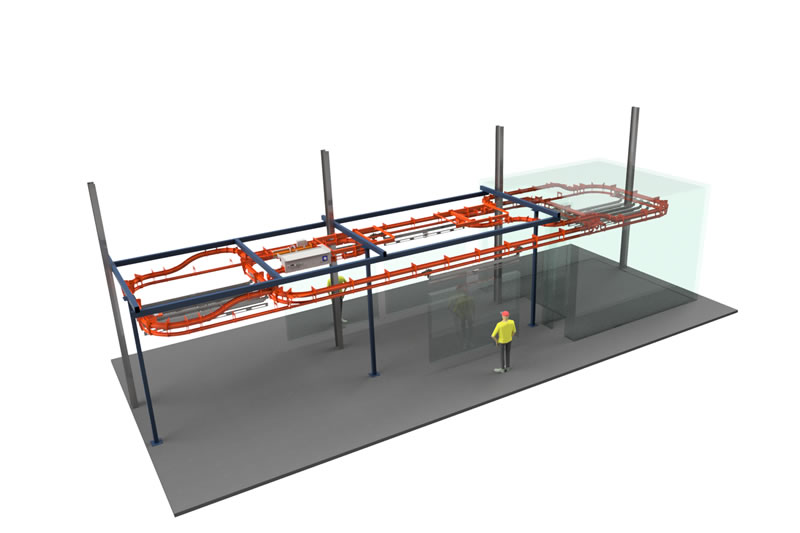 Progetto AT100 Power & Free Range Conveyor in corso AT100 Power & Free Range Conveyor Project Underway