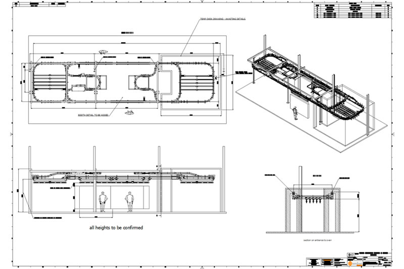 Progetto AT100 Power & Free Range Conveyor in corso AT100 Power & Free Range Conveyor Project Underway