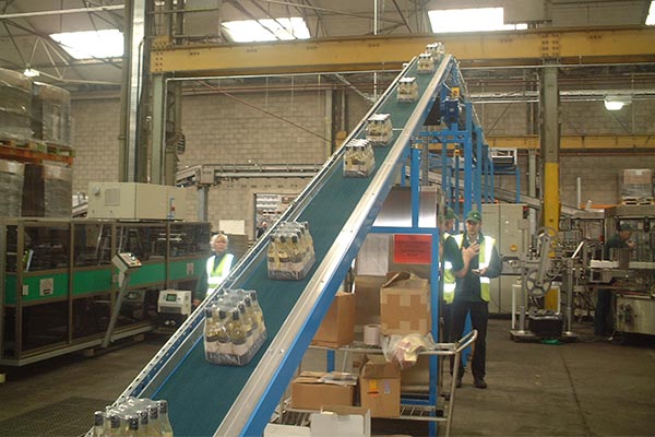 Trasportatori a nastro inclinati e livellati Amber Automation