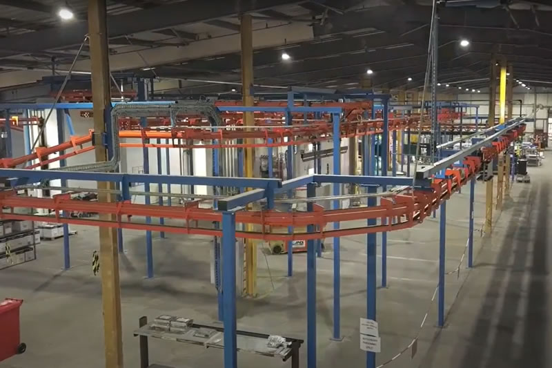 Nastro trasportatore aereo (riprese con drone e messa in servizio)