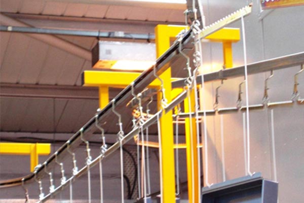 MCM Sidetrack – Sistemi di trasporto monorotaia aerei MCM Sidetrack – Overhead Monorail Conveyor Systems